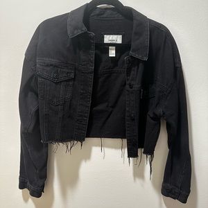 Black Denim cropped jacket